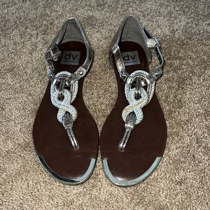 DV dolce vita silver buckle sandals NEW